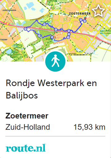 Rondje Westerpark en Balijbos