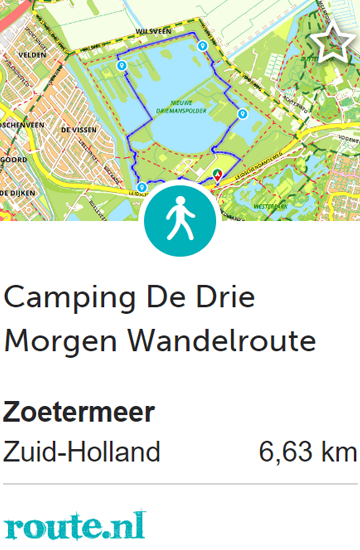 Camping De Drie Morgen wandelroute